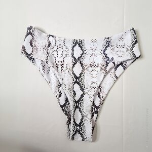 Shein Snakeskin Print Bikini Bottom Size Small NWT